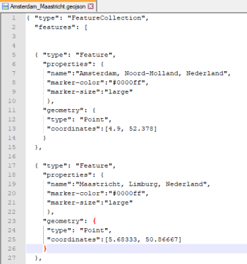 Amsterdam Maastricht GeoJSON